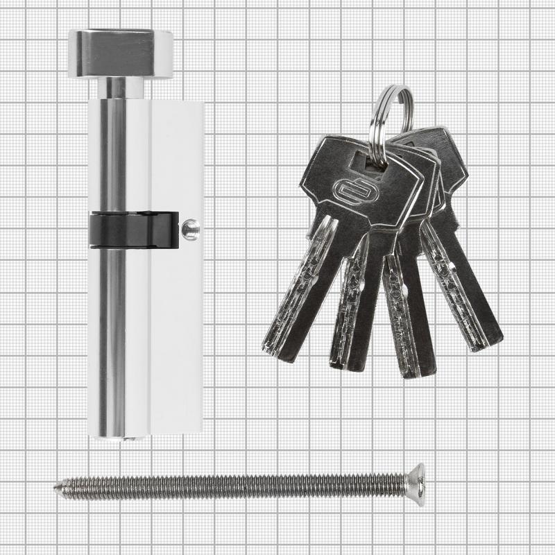 Цилиндр Standers TTAL1-3555CR, 35x55 мм, кілт/айналма, түсі хром