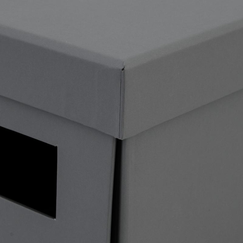 Коробка складная 20x12x13 см картон цвет серый