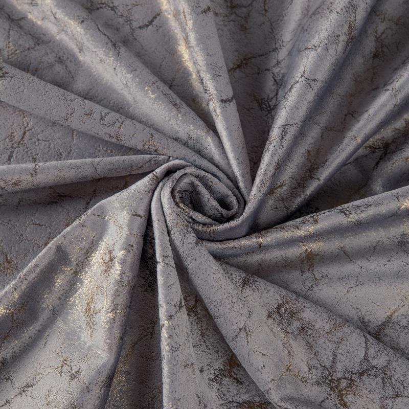 Штора на ленте Бархат пралине 200x280 см цвет серый