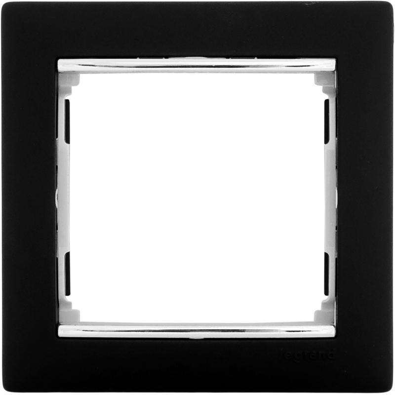 Рамка для розеток и выключателей Legrand Valena 1 пост, цвет ноктюрн/серебряный штрих
