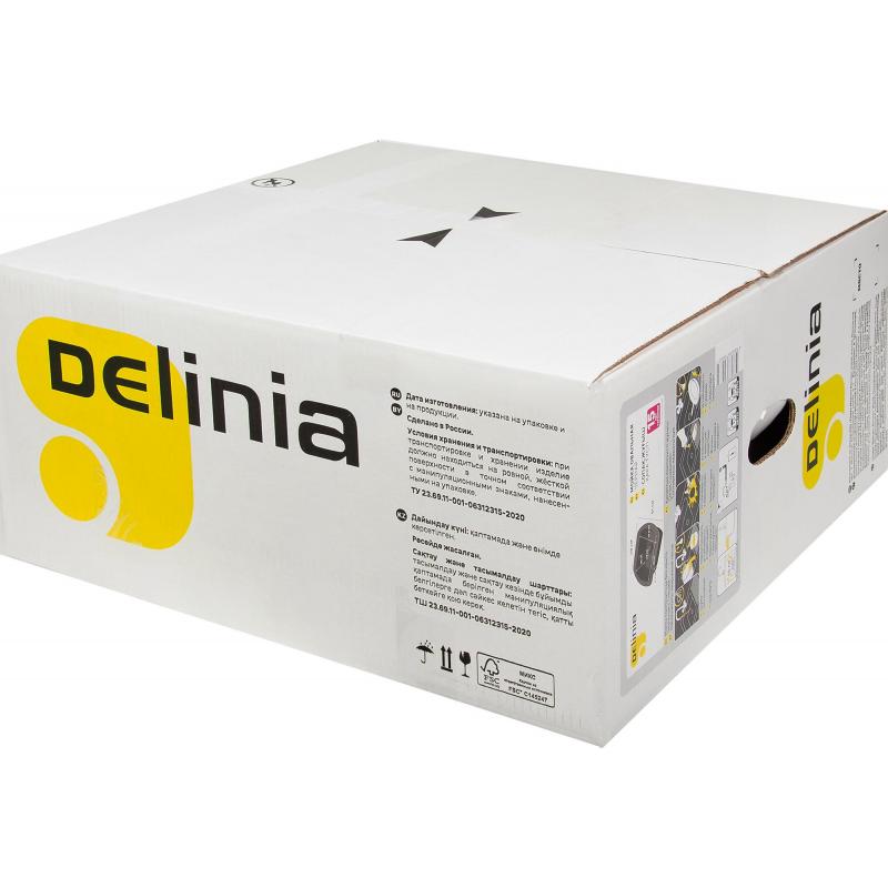 Жуғыш ойып орнатылатын DELINIA тікбұрышты 48х51 см тереңдігі 20 см кварц түсі қара