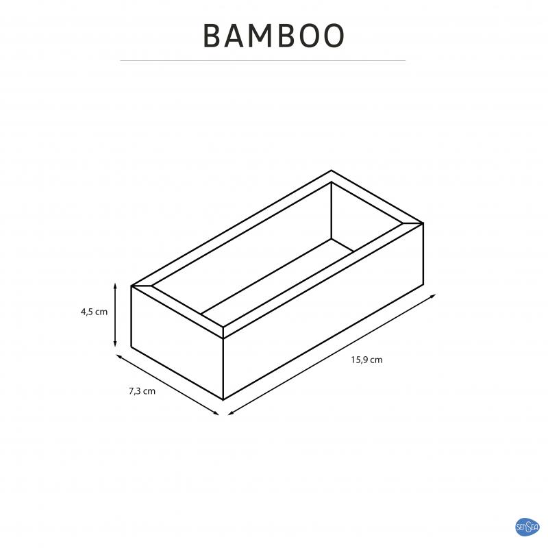 Тік бұрышты қорап Sensea Bamboo 7.3x4.5x15.9 см