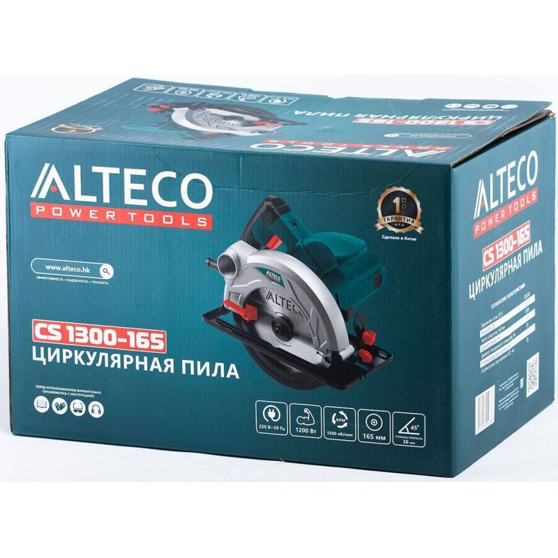 Пила циркулярная сетевая Alteco CS 1300-165, 1200 Вт, 165 мм