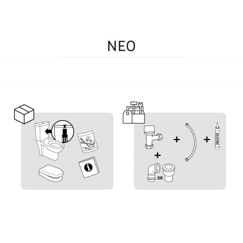 Унитаз-компакт Sensea Neo универсальный выпуск двойной слив