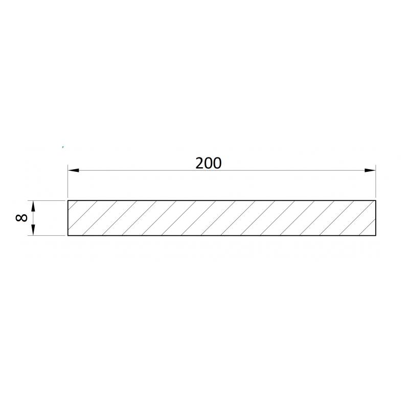 Добор 2050x200х8 мм финиш-бумага ламинация цвет лиственница белая