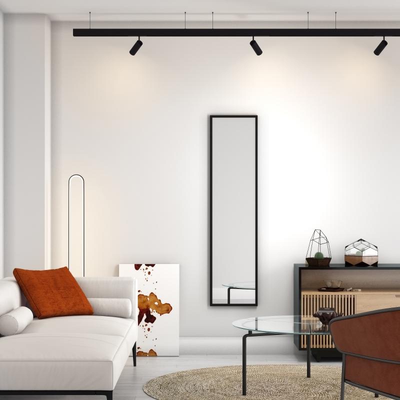 Зеркало декоративное напольное Inspire Альпы прямоугольное 40x160 см цвет черный