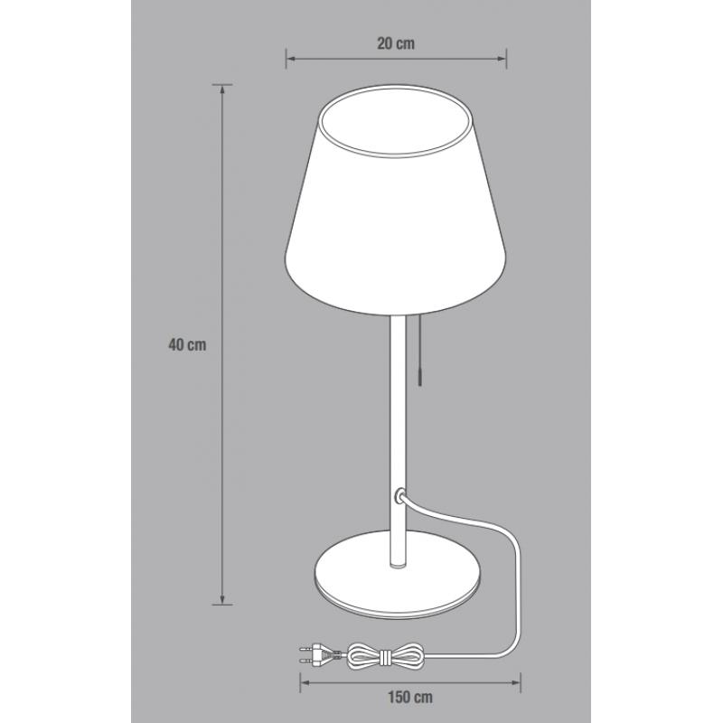 Үстел шамы Inspire Junon, түсі қара