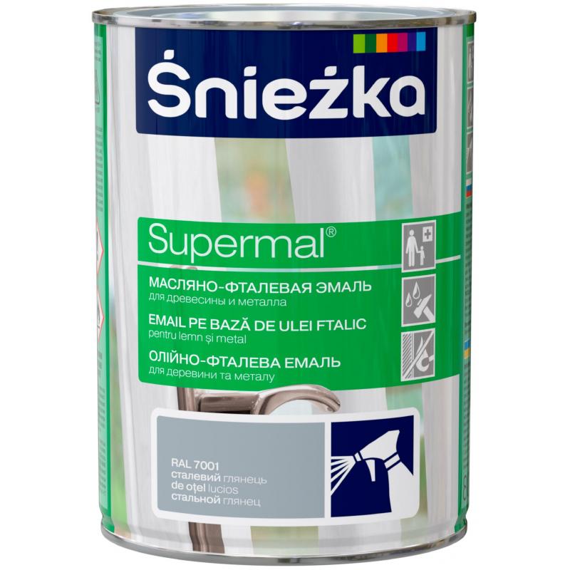 Эмаль Sniezka Supermal жылтыр түсі болат 0.8 л