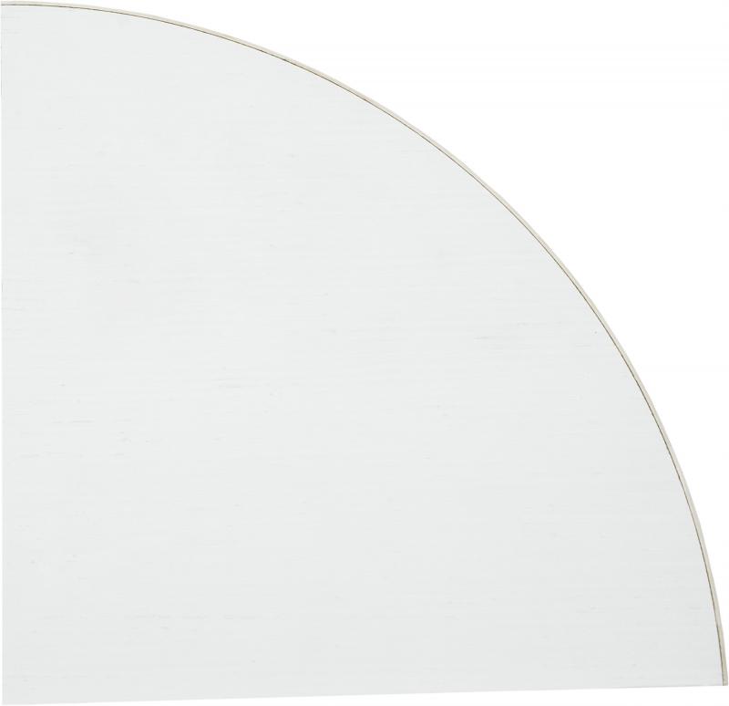 Полка мебельная закруглённая секторальная 25x25x1.6 см ЛДСП цвет белый премиум