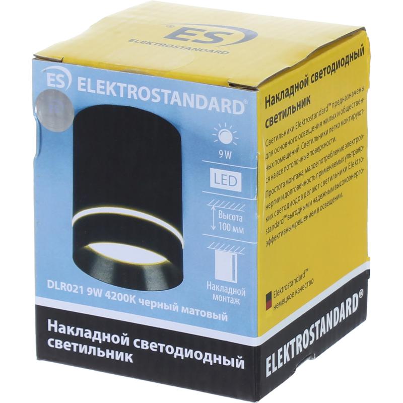Светильник накладной светодиодный Elektrostandard DLR021 9 Вт 4200 К цвет чёрный матовый свет холодный белый