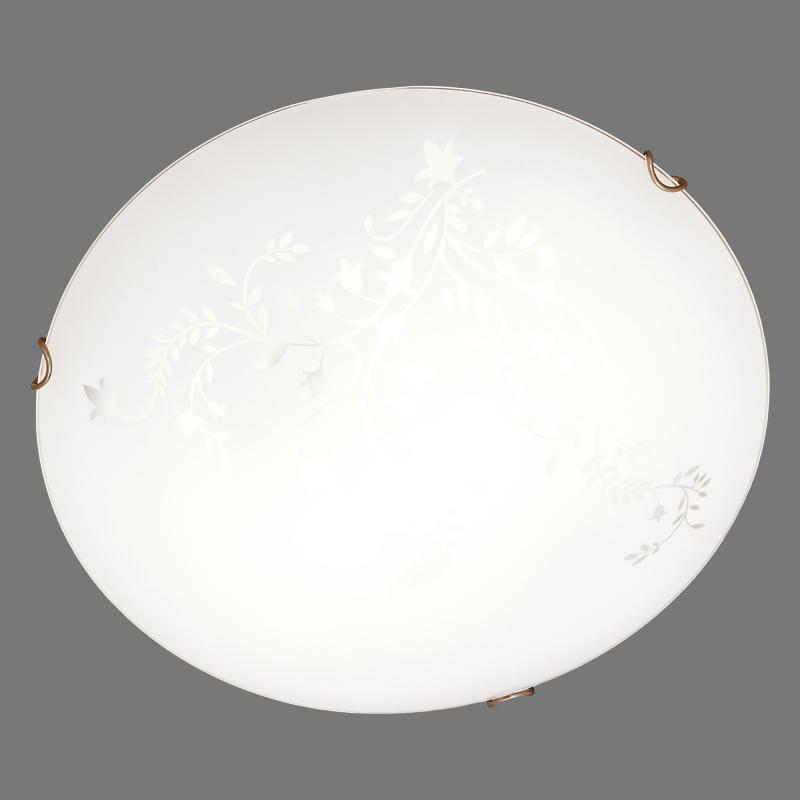 Светильник настенно-потолочный Kusta 2xE27x100 Вт, цвет белый/бронза