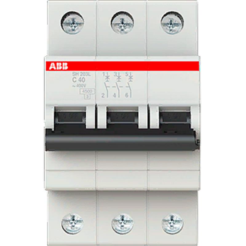 Автоматический выключатель ABB SH203L 3P C40 А 4.5 кА 2CDS243001R0404