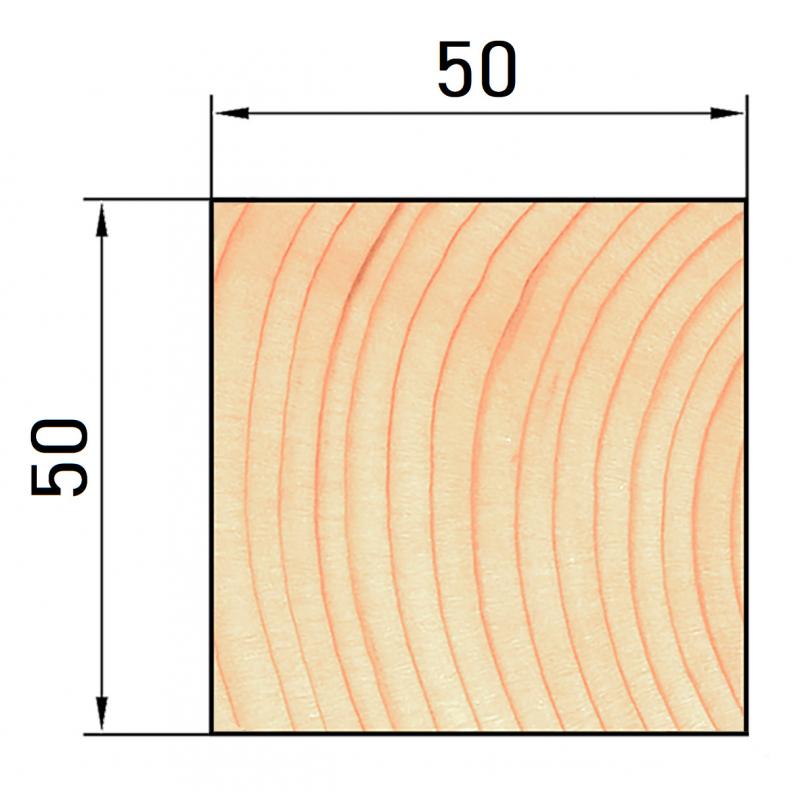 Сүргіленген кесек 50х50x3000 мм қылқан сорты Оптима