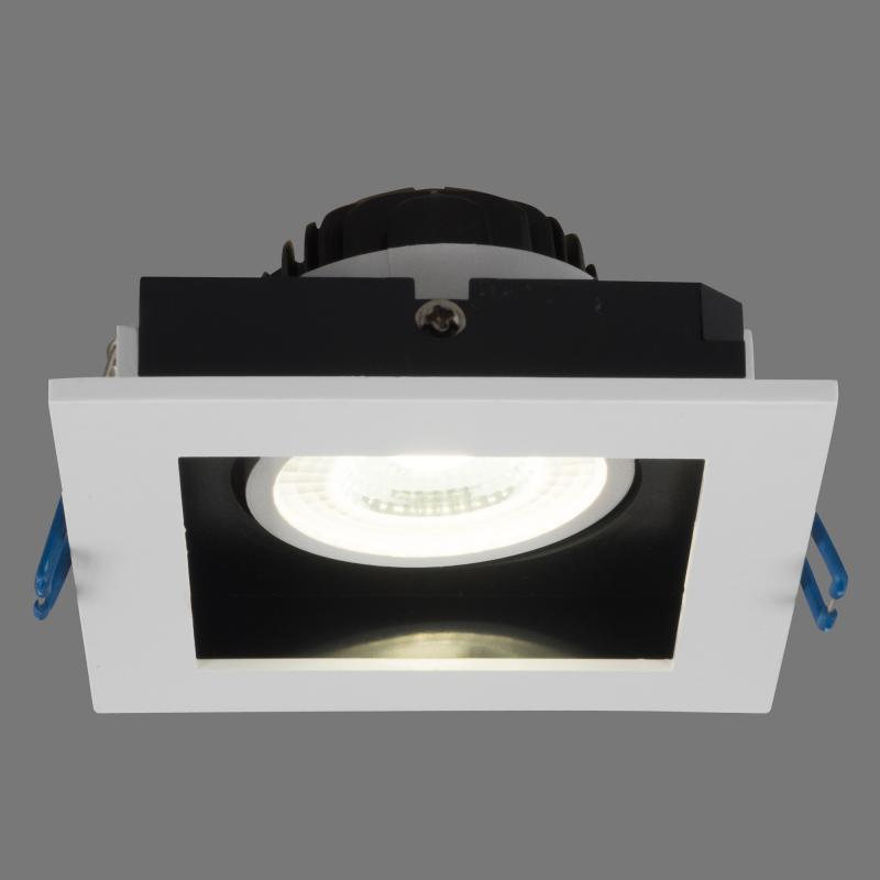 Светильник встраиваемый светодиодный Otos квадратный 5 Вт 400 Лм 4000 К цвет белый/чёрный