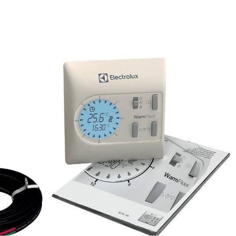Терморегулятор для теплого пола Electrolux ETA-16 электронный программируемый цвет белый