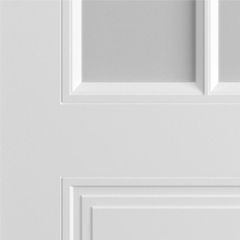 Дверь межкомнатная остекленная Эрика 60х200 см эмаль цвет белый