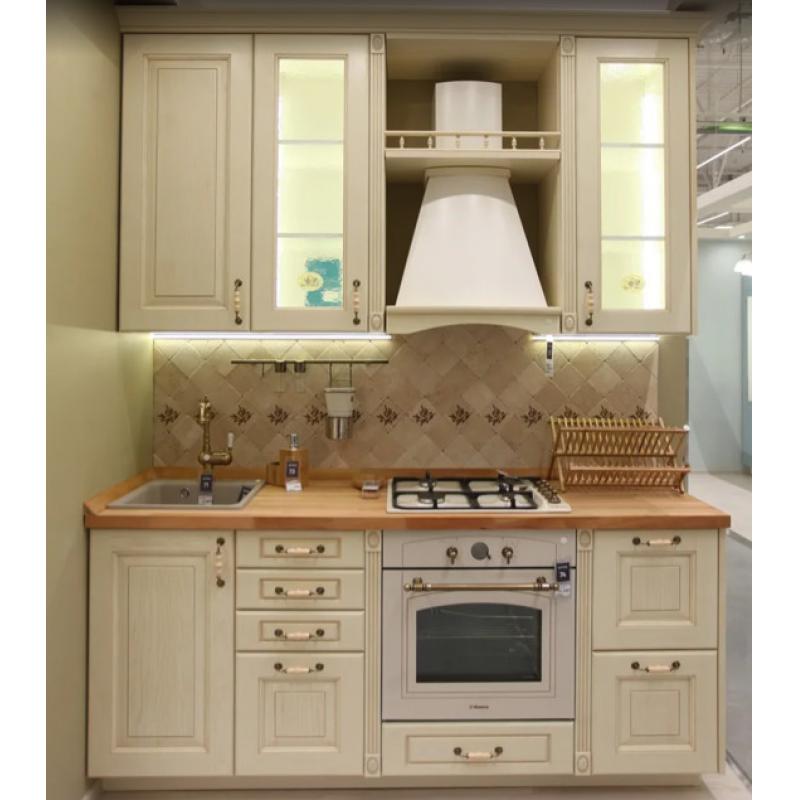 Фасад для кухонного ящика под духовку Невель 59.7x16.7 см Delinia ID массив ясеня цвет кремовый
