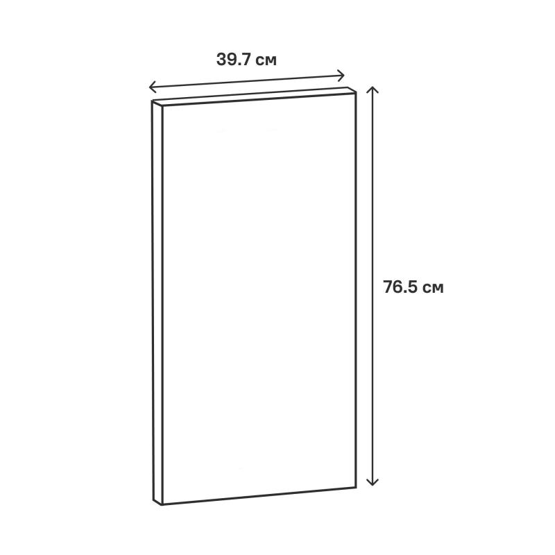 Дверь для шкафа Delinia ID Аша 39.7x76.5 см ЛДСП цвет белый