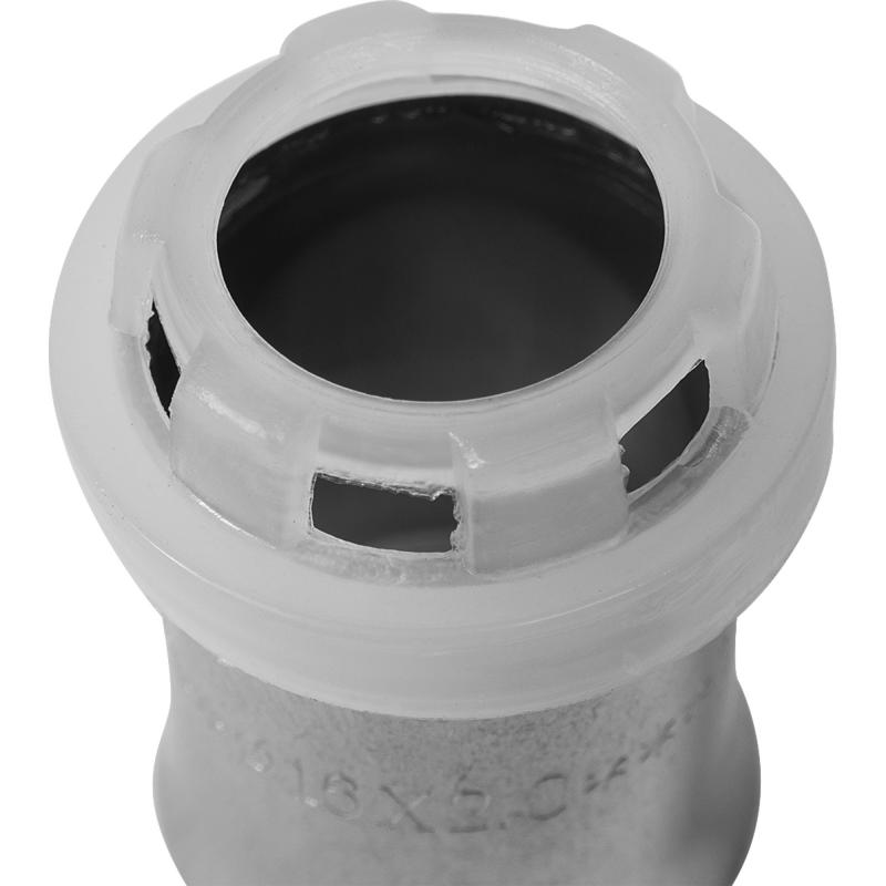 Гильза для пресс-фитинга Valtec, 16 мм, никелированная латунь VTm.290.N.000016