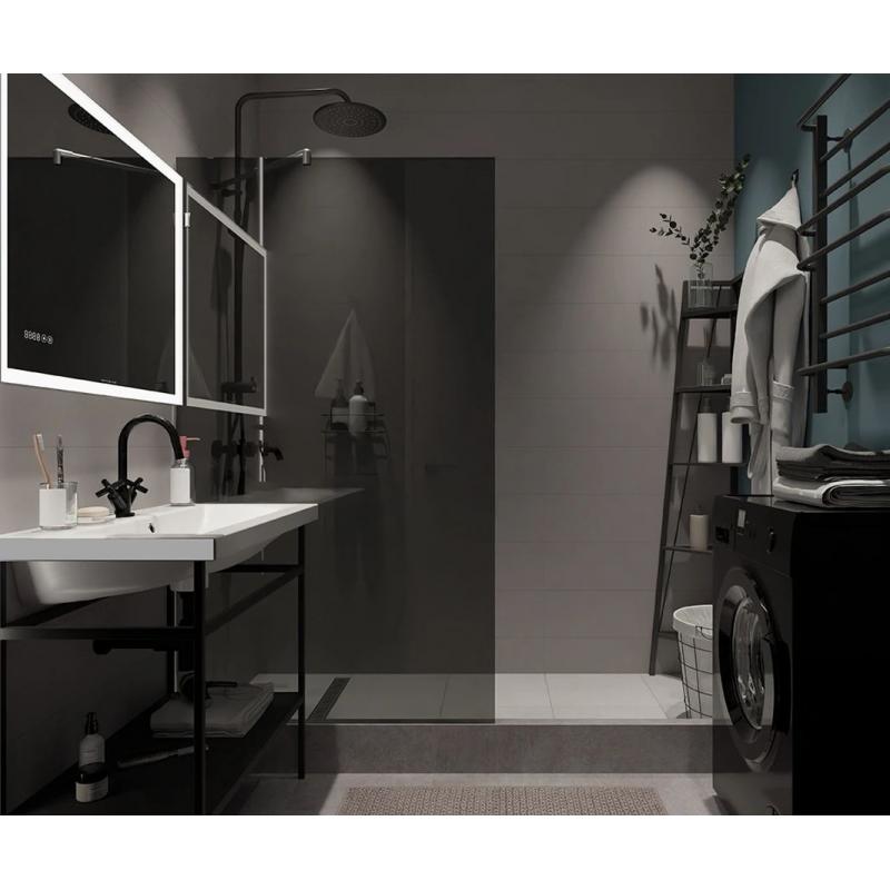Стеллаж для ванной комнаты угловой Март Ferro 35х35х170 см цвет черный