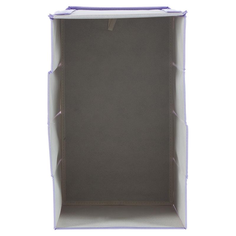 Короб Spaceo с крышкой 27х36x44 см нетканный материал цвет фиолетовый