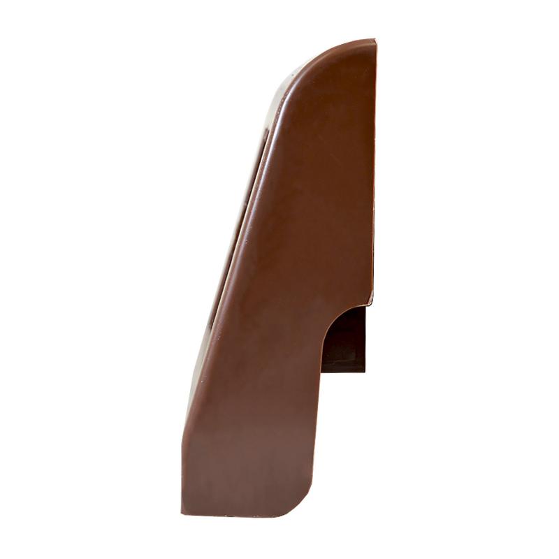 Монтажный бокс ПВХ к плинтусу, высота 56 мм, цвет темно-коричневый