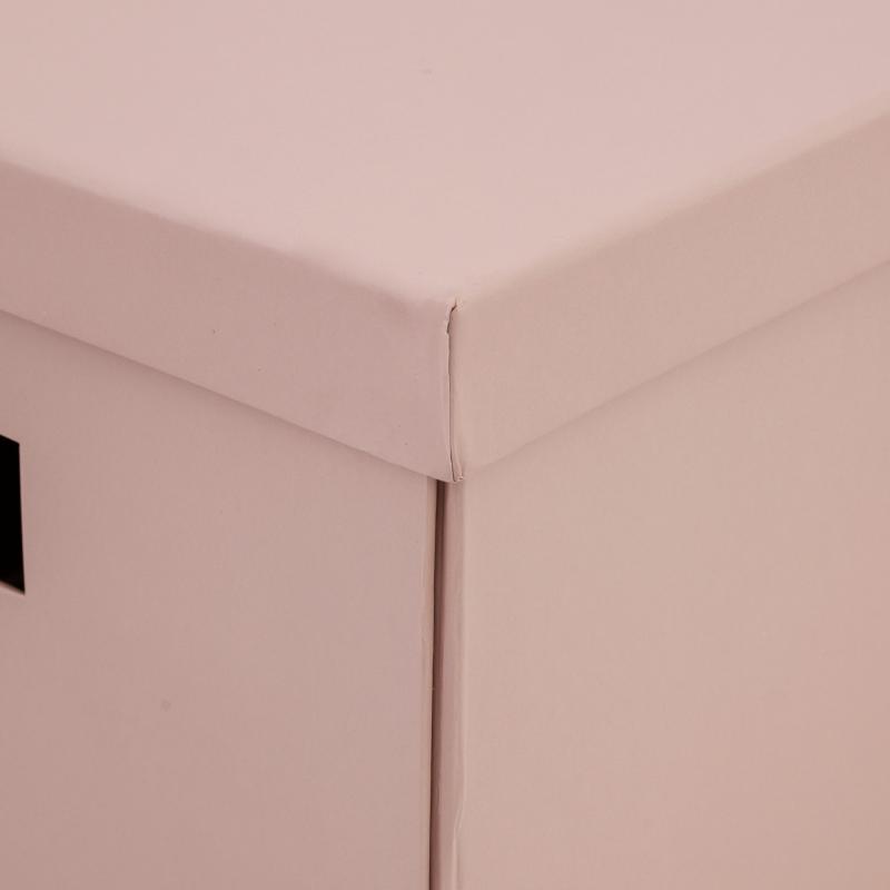 Коробка складная 40x28x20 см картон цвет розовый