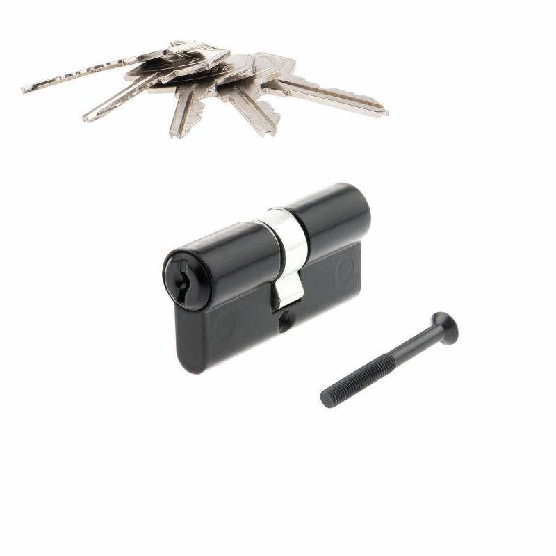 Цилиндр Зенит МЦ1-5-60, 30x30 мм, ключ/ключ, цвет черный