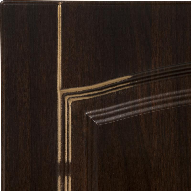 Дверь для кухонного шкафа «Византия», 80х35 см, цвет тёмно-коричневый