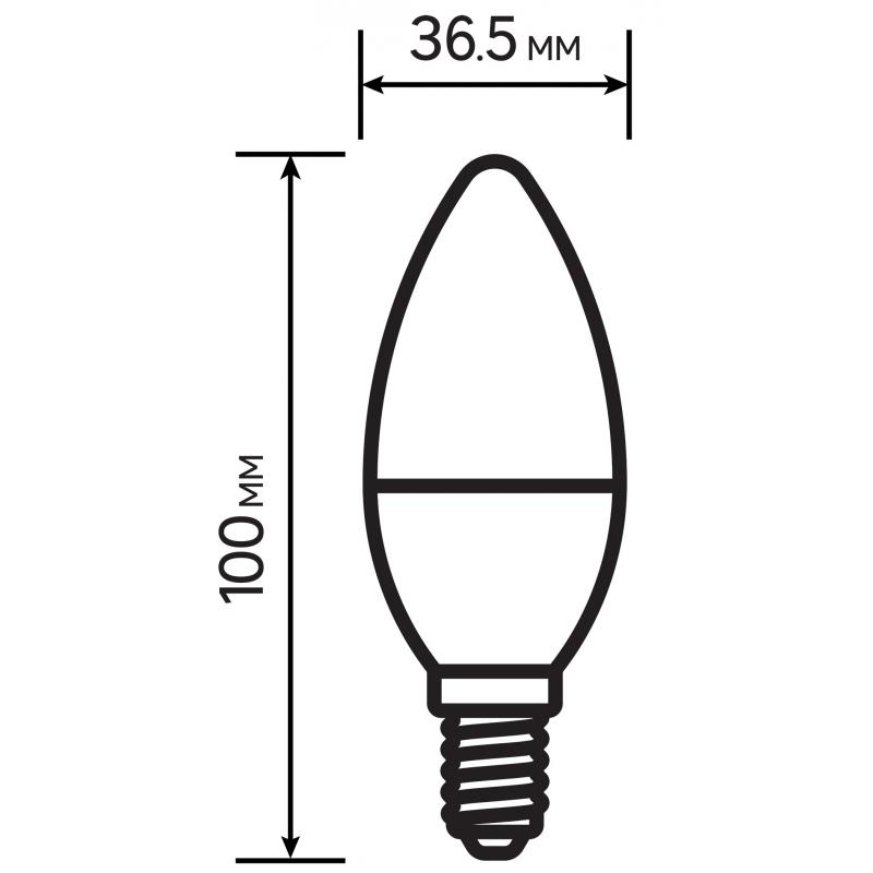Шам жарықдиодты Lexman Candle E14 175-250 В 6.5 Вт ақ 600 лм жылы ақ жарық