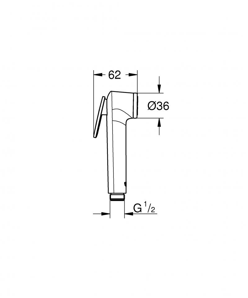 Лейка для душа гигиеническая Grohe Trigger Spray 26351000, 1 режим