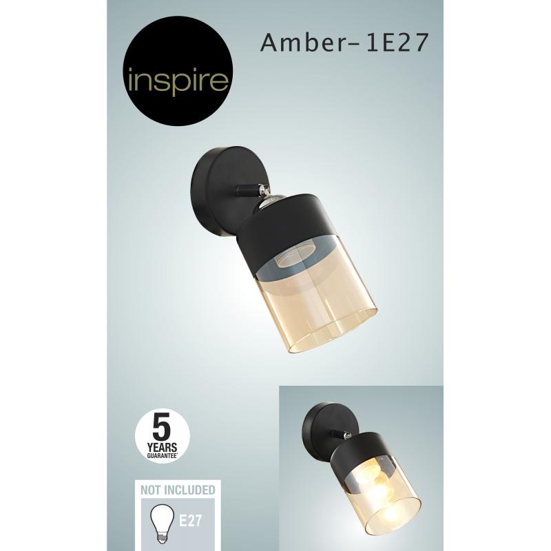 Настенный светильник Inspire Amber цвет черный