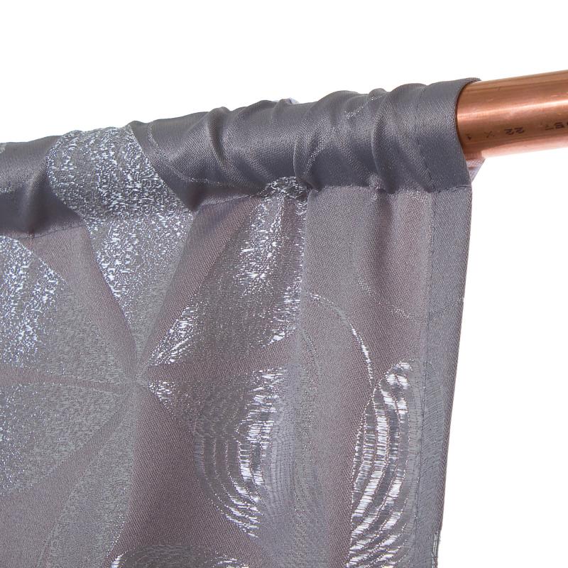 Басқа да текстильді материалдардан жасалған шымылдықтар: Фьюжн пердесі, 1, түсі сұр, өлшемі 145х280 см, таспада