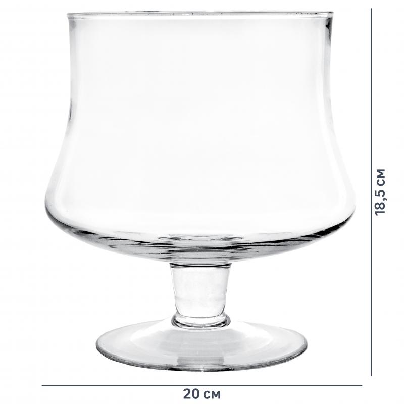 Ваза-бокал «Лангрен» стекло цвет прозрачный 22 см