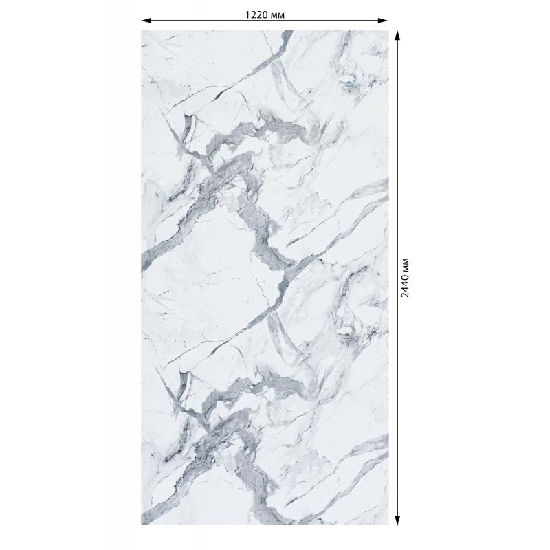 Листовая панель МДФ Мрамор серый 2440x1220x3 мм 2.98 м²