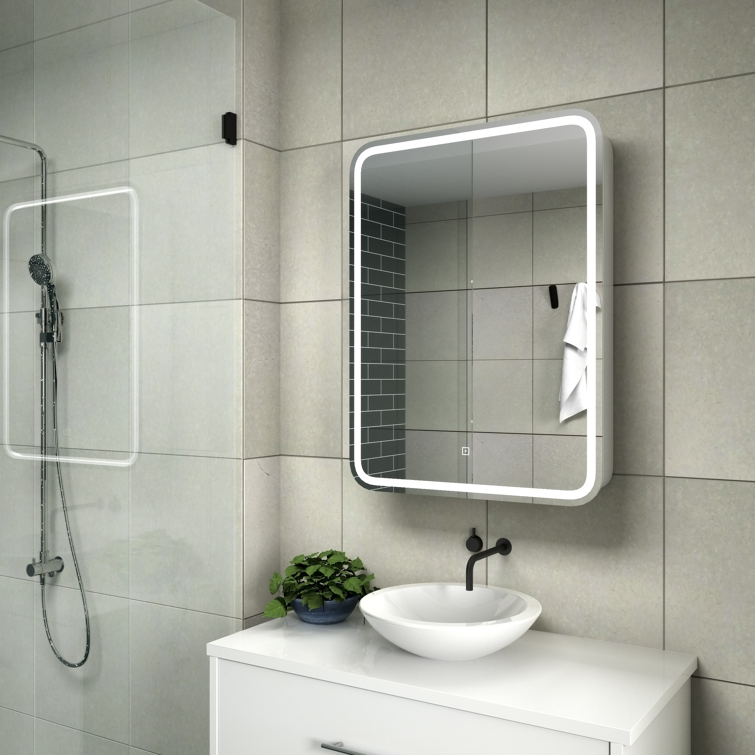 Зеркальный шкаф для ванной хемнэс