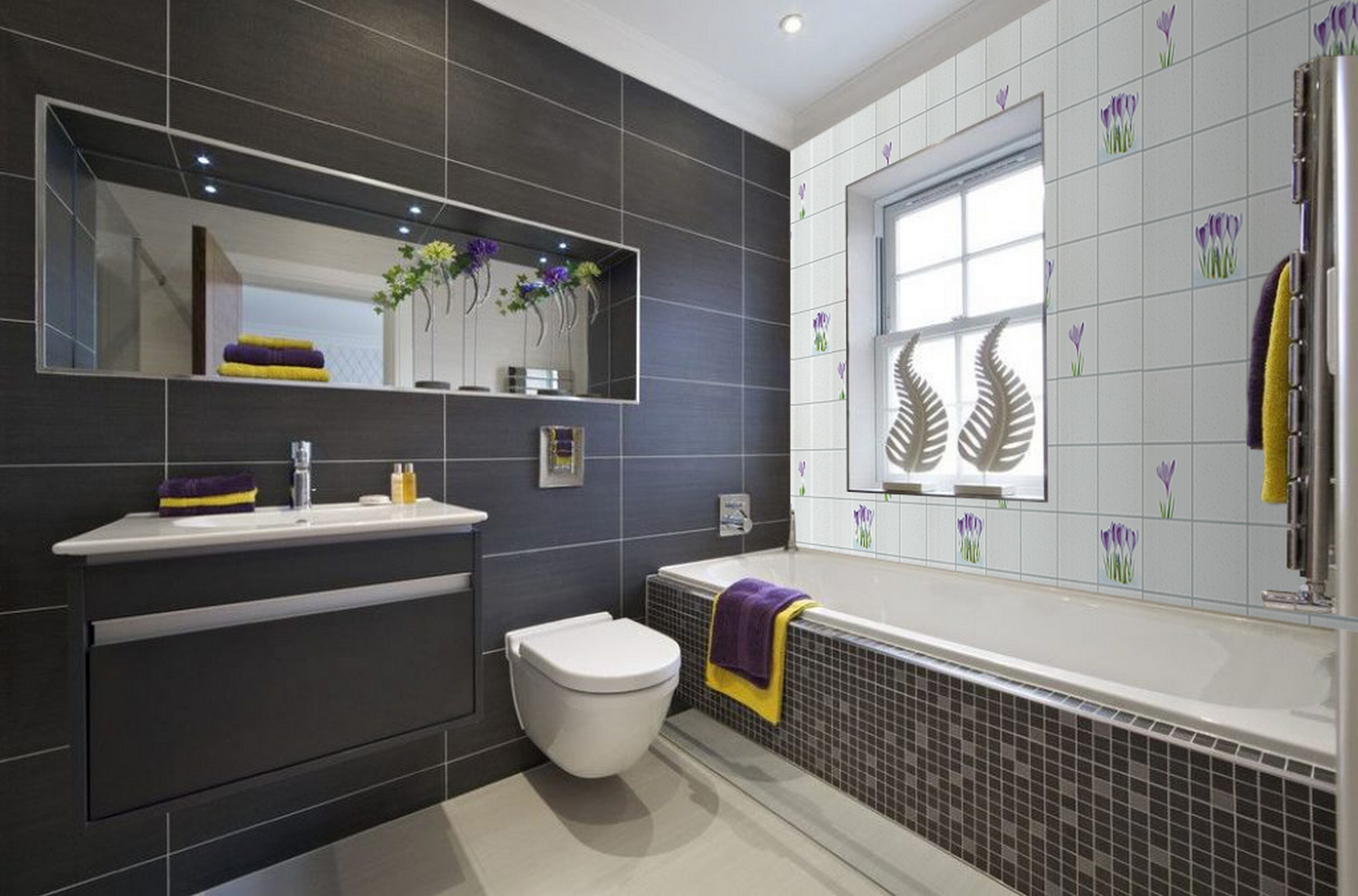 Санузел. Ванная комната. Дизайн ванной комнаты. Дизайнерские решения для ванной комнаты. Цветовые решения для ванной комнаты.