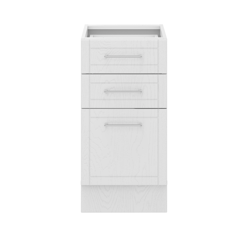 Шкаф напольный с 3 ящиками Агидель 40x82.5x58 см ЛДСП цвет белый