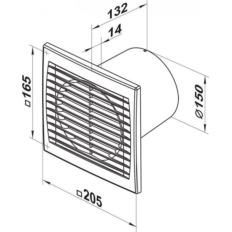 Вентилятор осевой вытяжной Вентс СВ D150 мм 38 дБ 292 м³/ч цвет белый