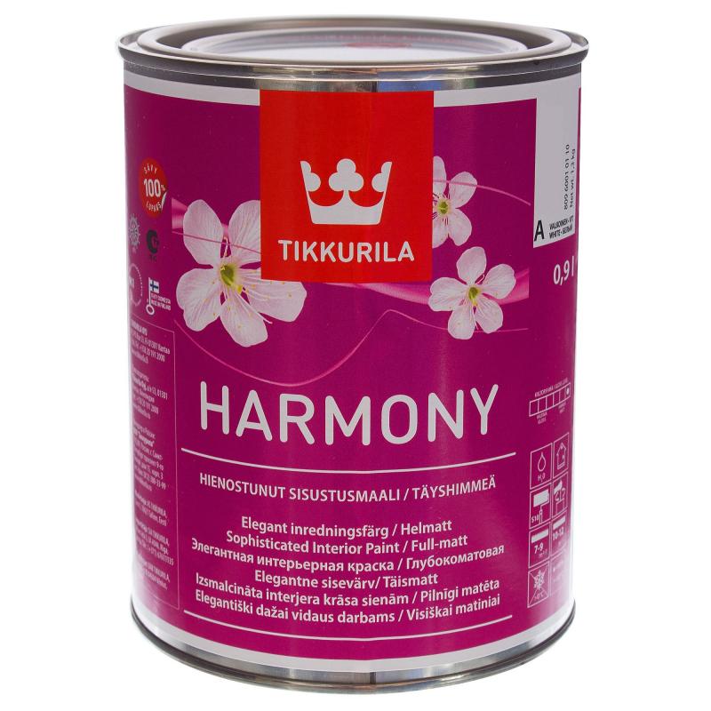 Краска интерьерная Tikkurila Harmony цвет белый 0.9 л
