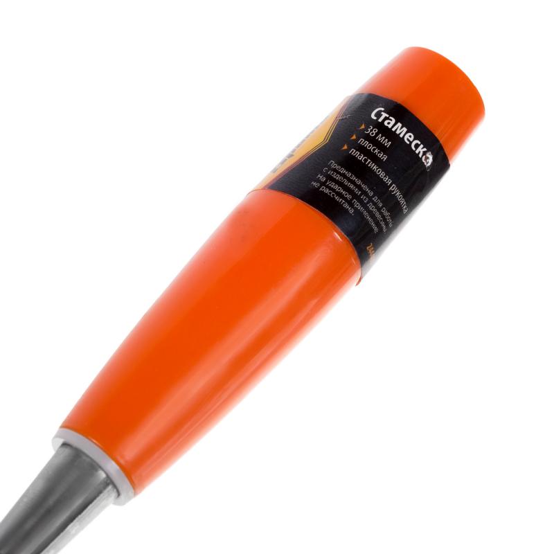 Стамеска плоская Sparta 38 мм с пластиковой ручкой
