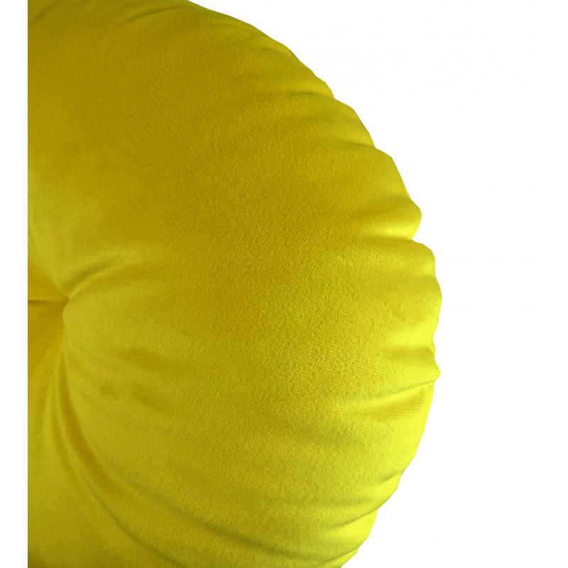 Подушка Бархат ø37 см цвет желтый