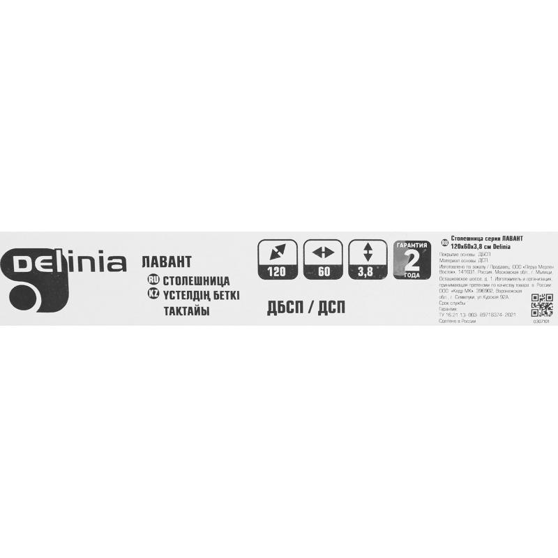 Үстелдің үстіңгі тақтайы Delinia серия Лавант 120x3.8x60 см ҚАЖП/АЖП