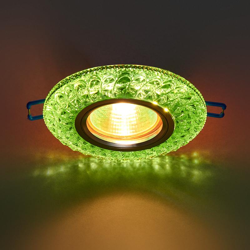 Жарықшам нүктелі жарықдиодты Elektrostandard «Turin» LED-жарықпен тесік астына 60 мм, 1 м², түсі жасыл