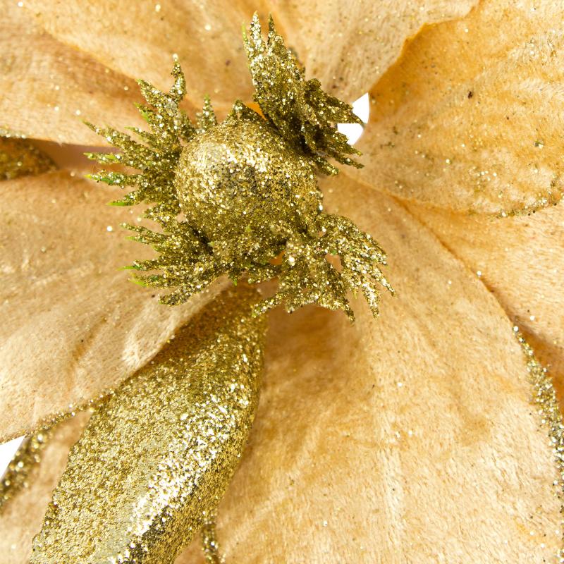 Украшение на спице «Цветок» 40 см цвет золото