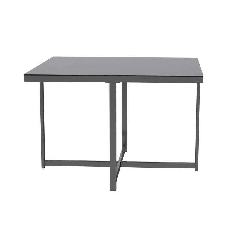 Набор обеденной мебели Naterial Compass сталь/пластик темно-серый: стол и 4 стула