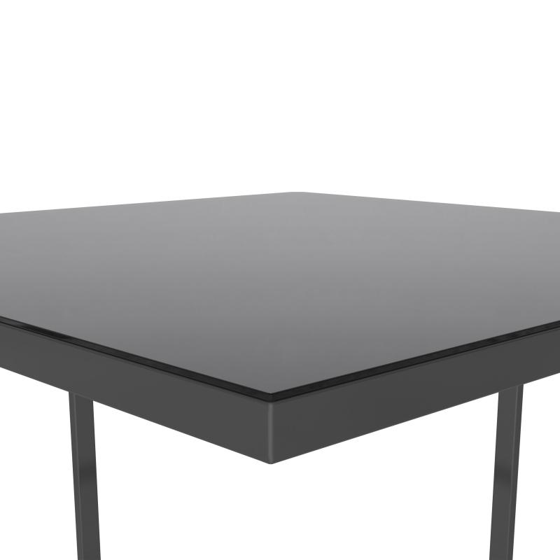 Набор обеденной мебели Naterial Compass сталь/пластик темно-серый: стол и 4 стула
