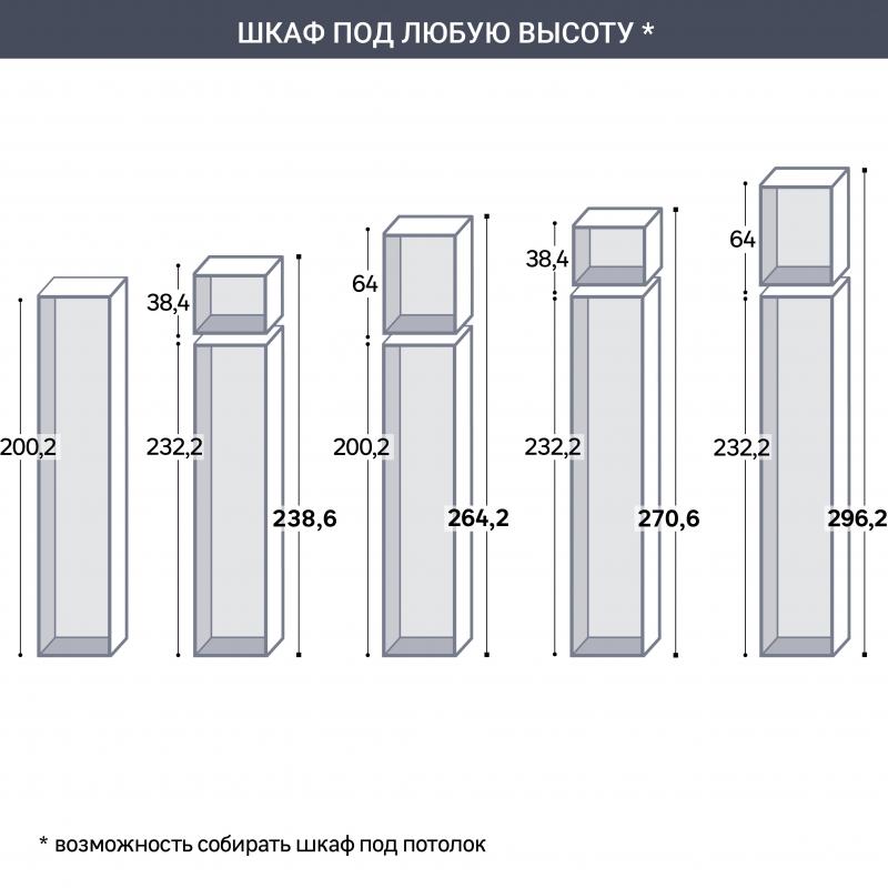 Шкафтың қаңқасы Лион 80x232.2x54.5 см ЛАЖП түсі емен комано
