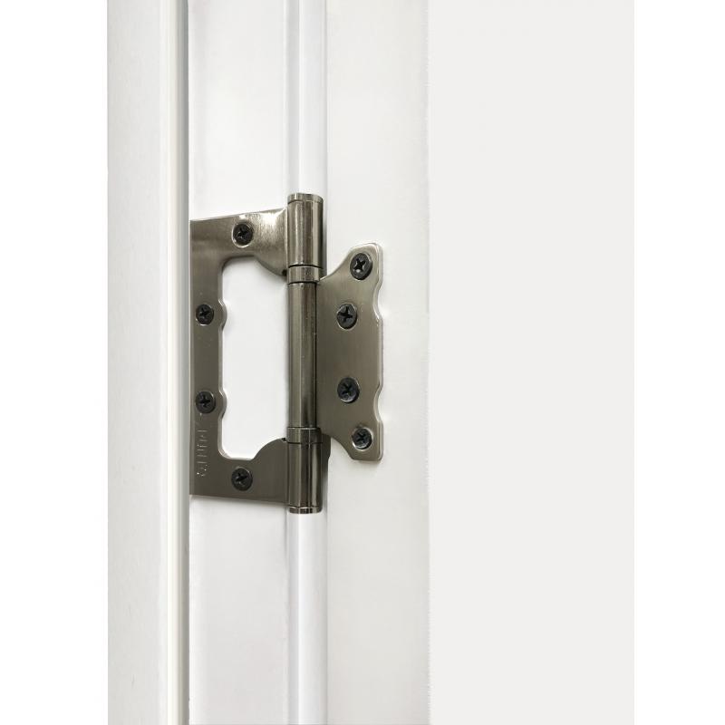 Дверь межкомнатная глухая Верде 80x200 см, эмаль, цвет белый, с фурнитурой