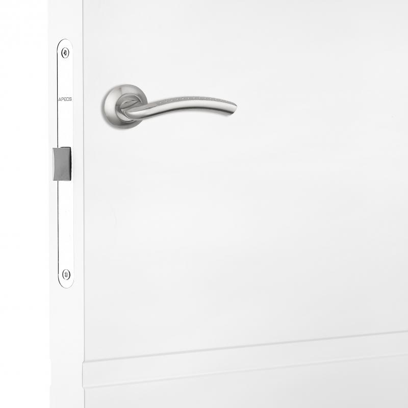 Дверь межкомнатная Рива глухая эмаль цвет белый 70x200 см (с замком)